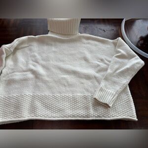 Madewell Ivory Textured Knit Sweater Large